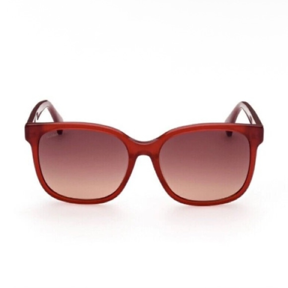 Max Mara LOGO7 Dark Red Sunglasses, Red Gradient Lenses, Like New